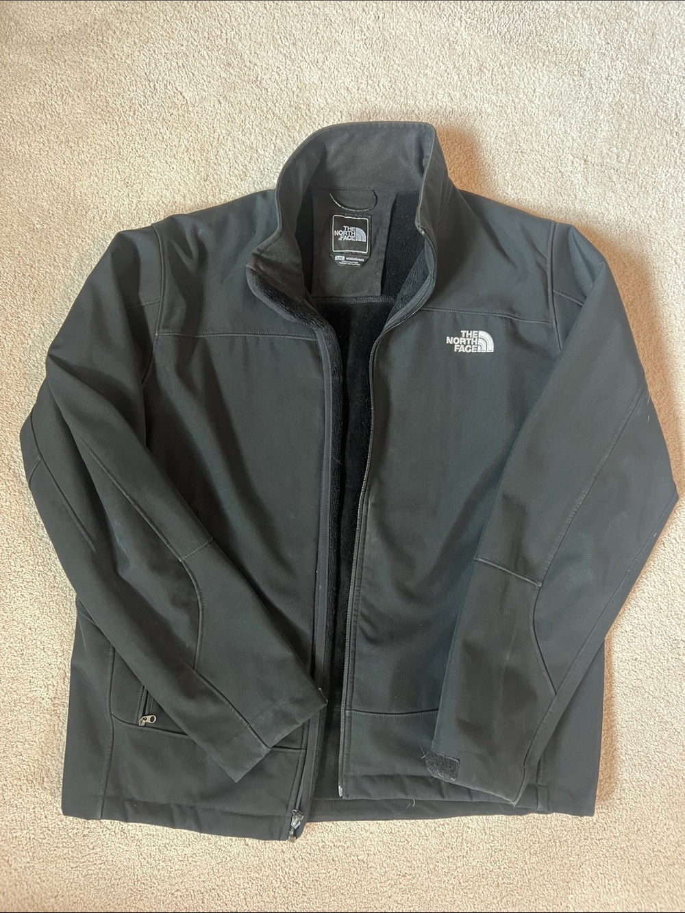 The North Face Men's Black Fleece Lined Shell Jacket